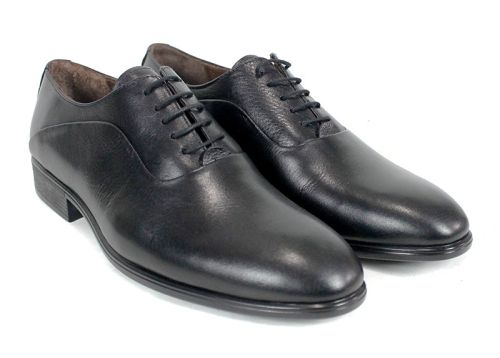 Мъжки официални обувки Enzo Classa от естествена кожа в черен цвят