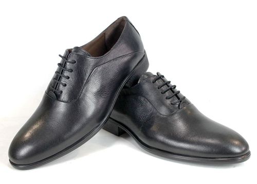 Мъжки официални обувки Enzo Classa от естествена кожа в черен цвят