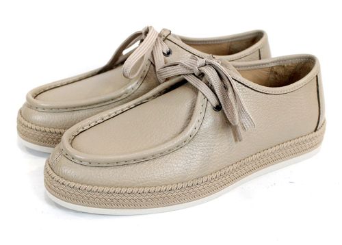 Мъжки мокасини City Mark от естествена кожа в бежов цвят