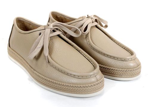 Мъжки мокасини City Mark от естествена кожа в бежов цвят