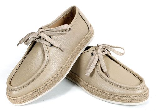 Мъжки мокасини City Mark от естествена кожа в бежов цвят