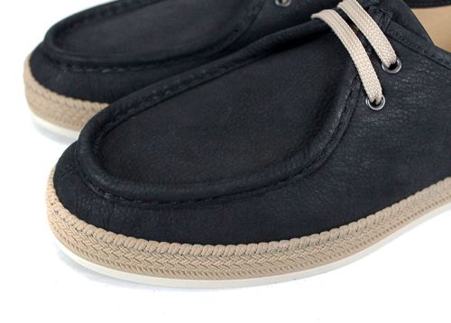 Мъжки мокасини City Mark от естествен набук в черен цвят