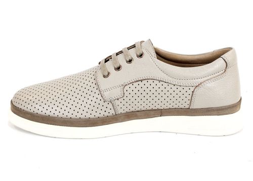 Мъжки обувки Axis Daily от естествена кожа в бежов цвят с перфорация