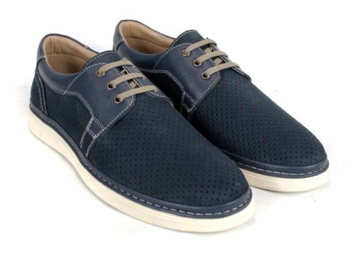 Мъжки летни обувки Forma Lite от естествен набук и кожа в тъмносин цвят