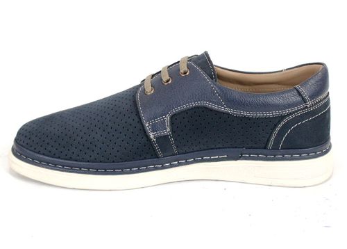 Мъжки летни обувки Forma Lite от естествен набук и кожа в тъмносин цвят