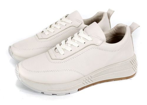 Дамски сникърси Urban Muse от естествена кожа в бежов цвят