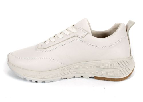 Дамски сникърси Urban Muse от естествена кожа в бежов цвят