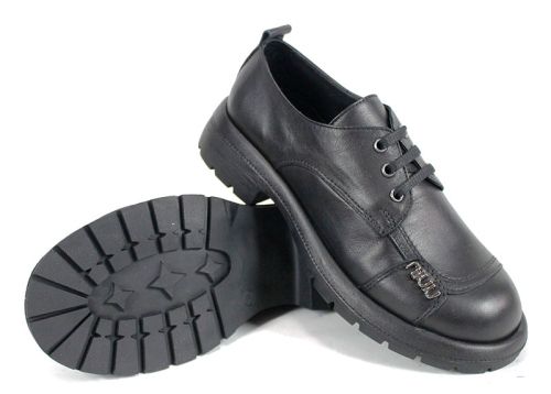 Дамски ежедневни обувки Alma Walk от естествена кожа в черен цвят