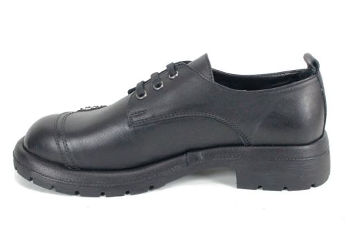 Дамски ежедневни обувки Alma Walk от естествена кожа в черен цвят