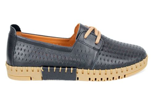 Дамски летни обувки Metro Walk от естествена кожа с перфорация и шито каучуково ходило