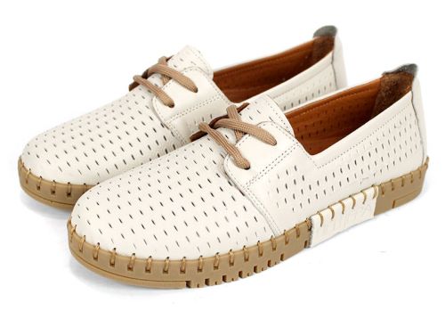 Metro Walk – дамски летни обувки от естествена кожа в бежово