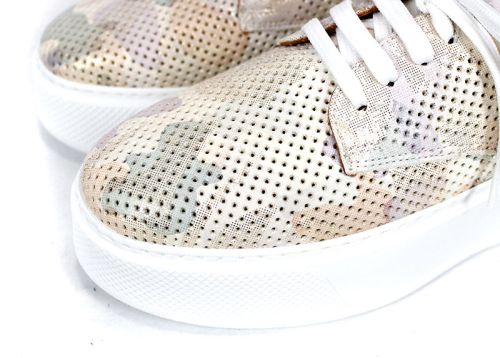 Aira Calm – дамски летни обувки от естествена кожа с бежов камуфлаж