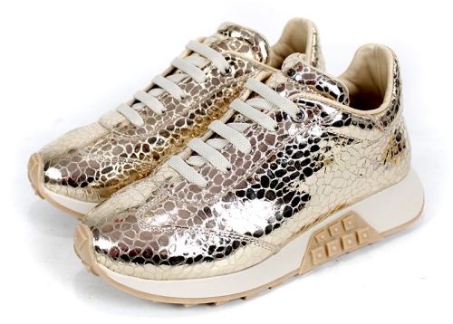 Sunny Pace – дамски сникърси от естествена кожа в златисто