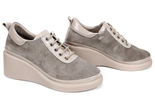 дамски обувки Linea Ease визон велур и кожа