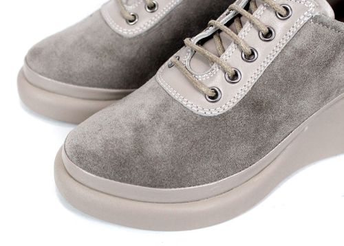 Дамски меки обувки Linea Ease от естествен визон велур и кожа