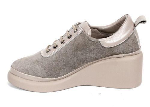 Дамски меки обувки Linea Ease от естествен визон велур и кожа