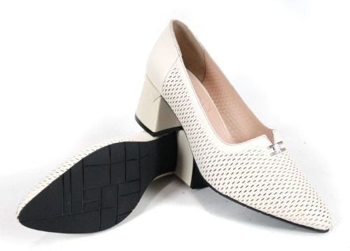 Елегантни дамски обувки Civella със стабилен ток и кожена стелка