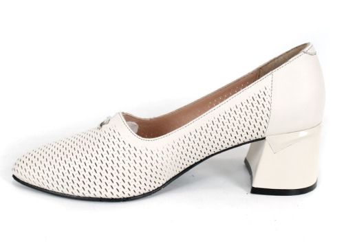 Civella – дамски летни официални обувки от естествена кожа с перфорация