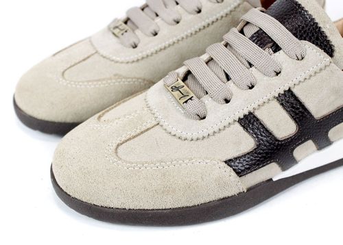 Lumera Style – дамски ретро сникърси от естествен велур във визон