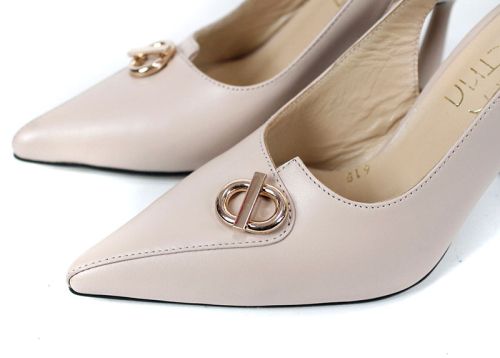 дамски сандали със затворени пръсти Sienna Flow кожа