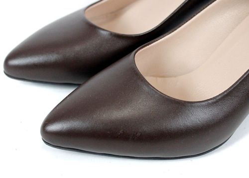 Orlena Vivo – дамски стилето обувки от естествена кожа в тъмно кафяво