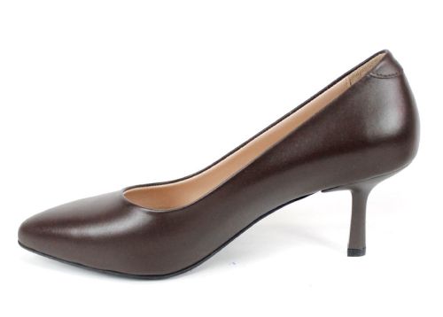 Orlena Vivo – дамски стилето обувки от естествена кожа в тъмно кафяво
