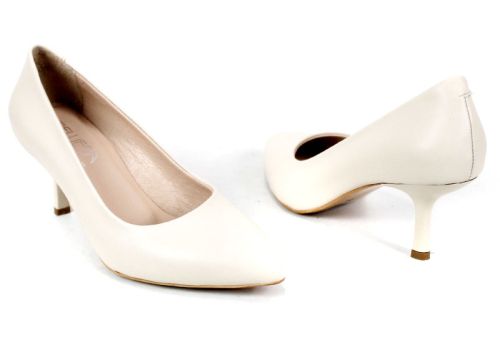 Дамски стилето обувки Orlena Vivo от естествена кожа в цвят шампанско