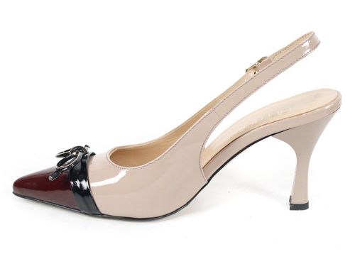 дамски обувки с ток отворена пета лак Siena Touch