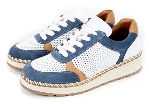 Обувки Mirela Vento – свеж комфорт в бяло и синьо