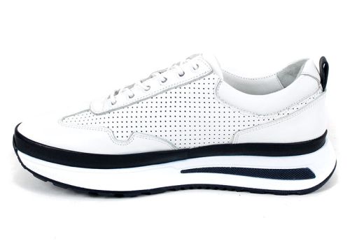 Urban Poise – мъжки летни обувки спортен стил от естествена кожа в бяло