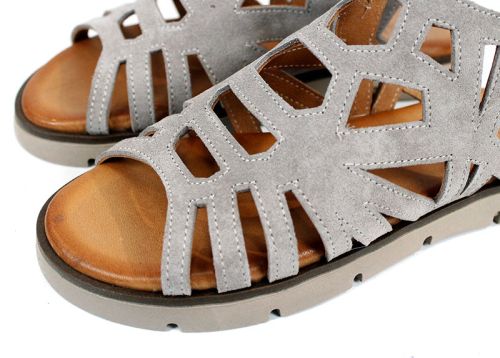 дамски ниски сандали велур визон