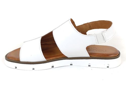 Viva Línea – бели дамски сандали с изчистен силует и модерен цип