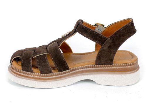 удобни дамски сандали велур стабилен модел