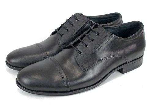 Мъжки официални обувки в черно, модел Джино.