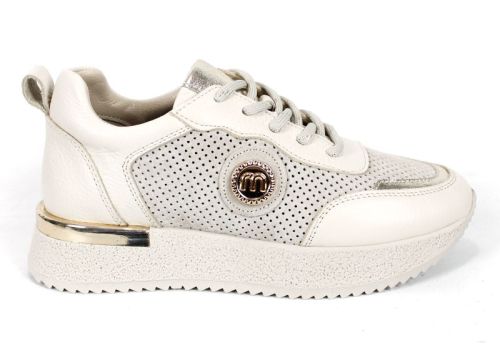 Vela Form – дамски сникърси от естествена кожа и велур в бежово с перфорация