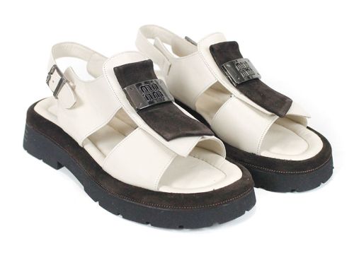 Sorella Vanta – дамски сандали от естествена кожа с масивно ходило