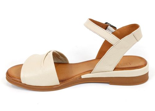 Nerelle Vita – sandale damă din piele naturală bej, confortabile cu talpă joasă