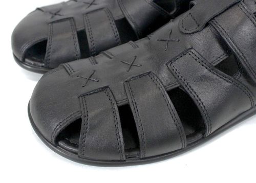Черни мъжки сандали с велкро закопчаване