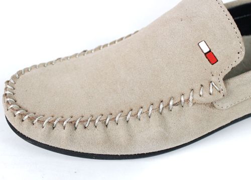 Miro Classico – Mocasini bărbătești din piele naturală velur bej