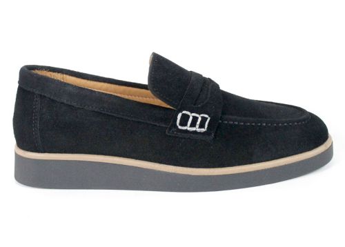 Mocasini damă din piele întoarsă naturală maro deschis – Vero Lume