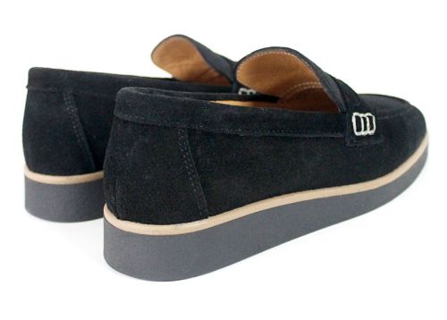 Mocasini damă din piele întoarsă naturală maro deschis – Vero Lume