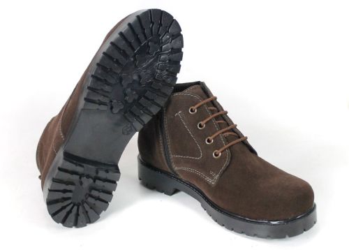 Women's dark brown suede winter Clarks boots with durable lug sole
