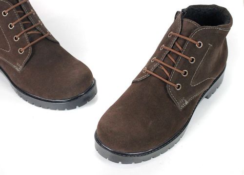 Women's Winter Suede Clarks Boots in Dark Brown – Vert Élégant