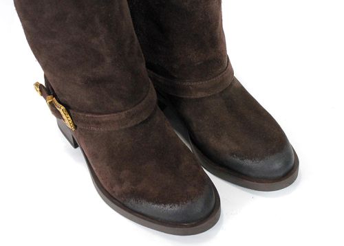 PESHTERA™ Camilla Roversi dark brown women's suede boots