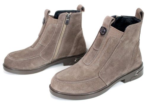 Women's Mink Suede Ankle Boots with Warm Lining Emilia Soriano